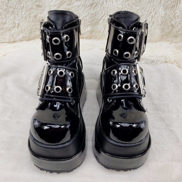 Bear 104 Platform Ankle Boots Goth Punk Rave - Picture 4 of 16